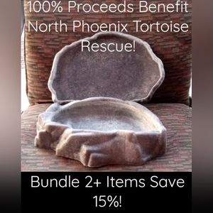 Zoo Med XL Repti Rock Water & Food Bowls. Used